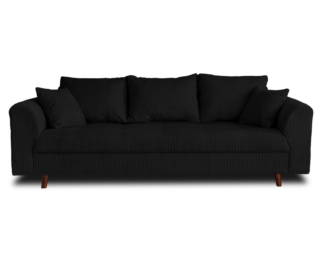 Canapé 3 places en velours côtelé Rune