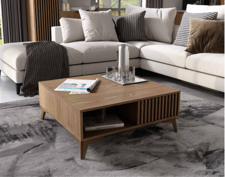 Table basse en bois 80 cm Portmore