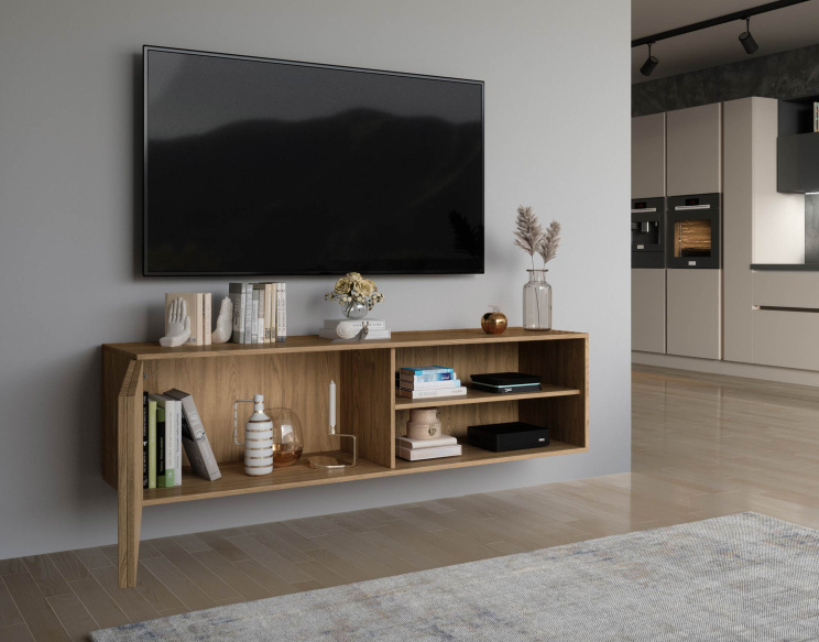 Meuble TV suspendu en bois...