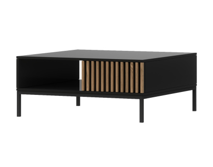 Table basse bois et noir 80 cm Savanna