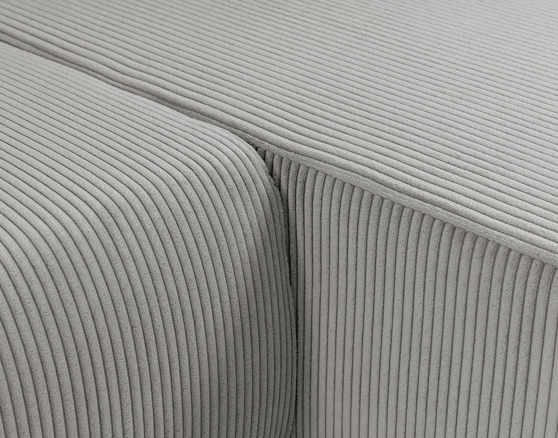 Canapé d'angle réversible 4 places convertible avec coffre en velours côtelé Artemisa