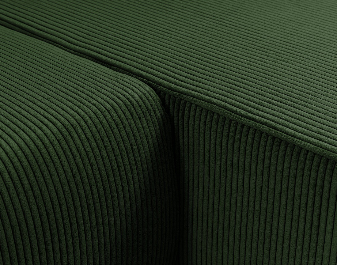 Canapé panoramique en U 7 places convertible avec coffre en velours côtelé Artemisa