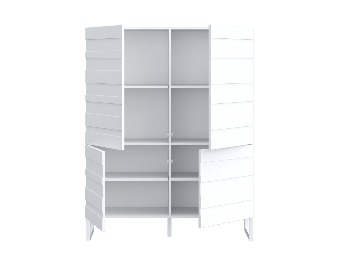 Buffet haut blanc 140x110 cm Sofia