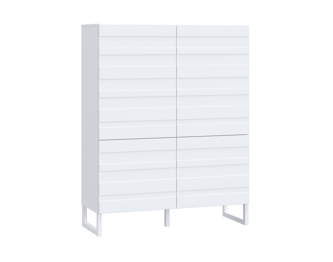 Buffet haut blanc 140x110 cm Sofia