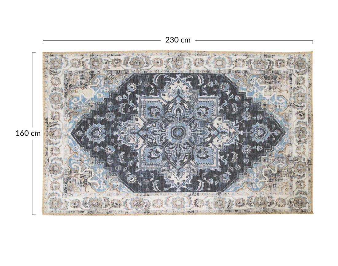 Tapis bleu 160x230 cm Galdar