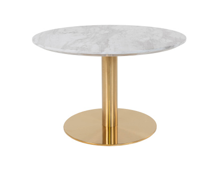 Table basse ronde effet marbre doré 70 cm Valverde