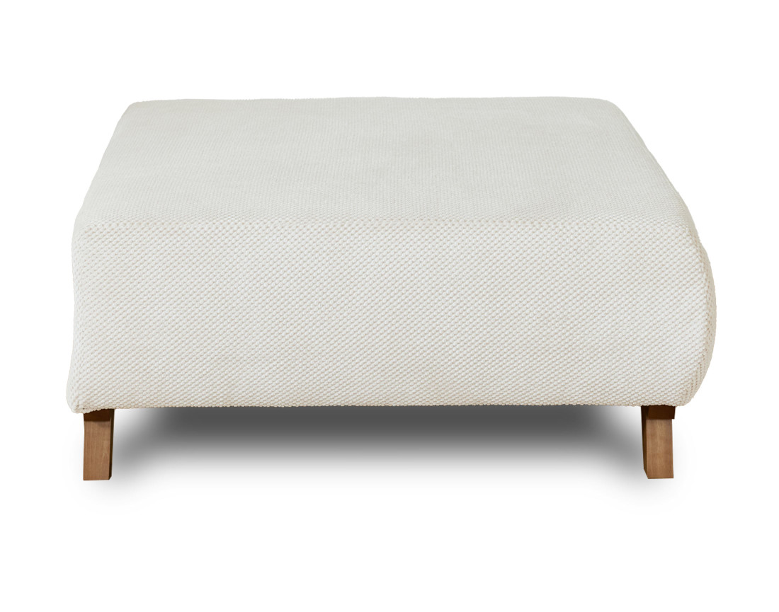 Pouf 95 cm en velours texturé Cristal