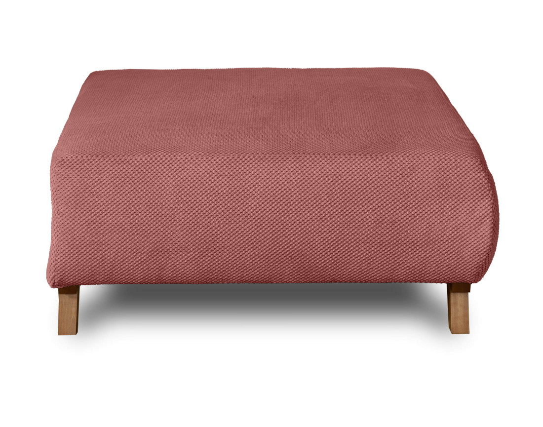 Pouf 95 cm en velours texturé Cristal