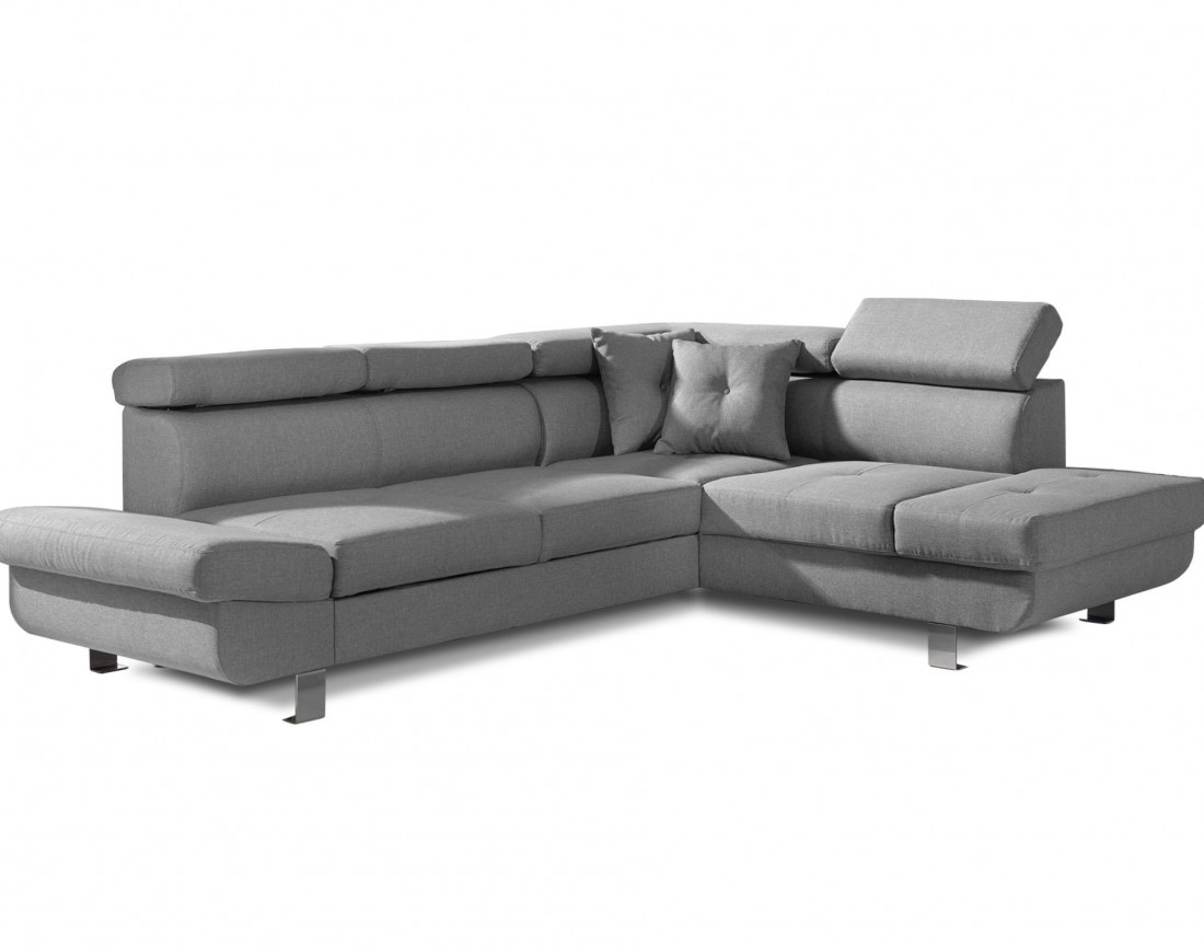 Lisbona - Canapé d'angle droit convertible - L 252 x P 190cm