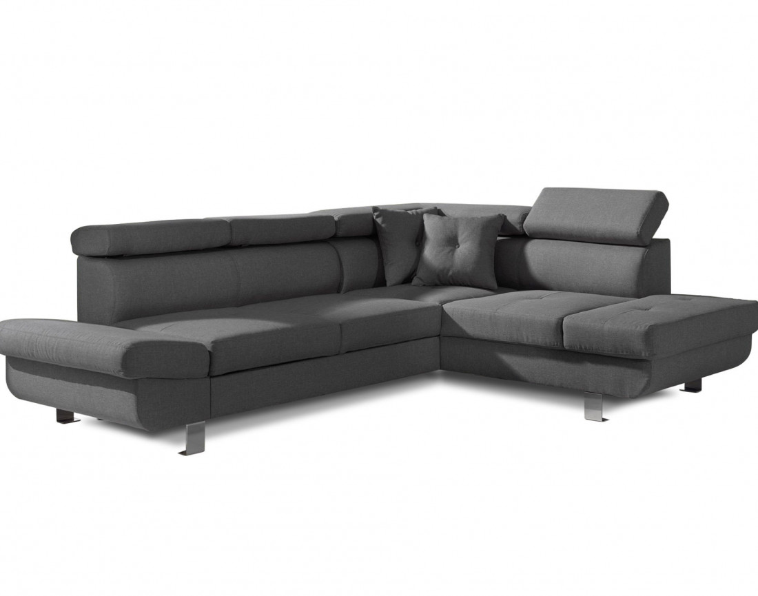 Lisbona - Canapé d'angle droit convertible - L 252 x P 190cm