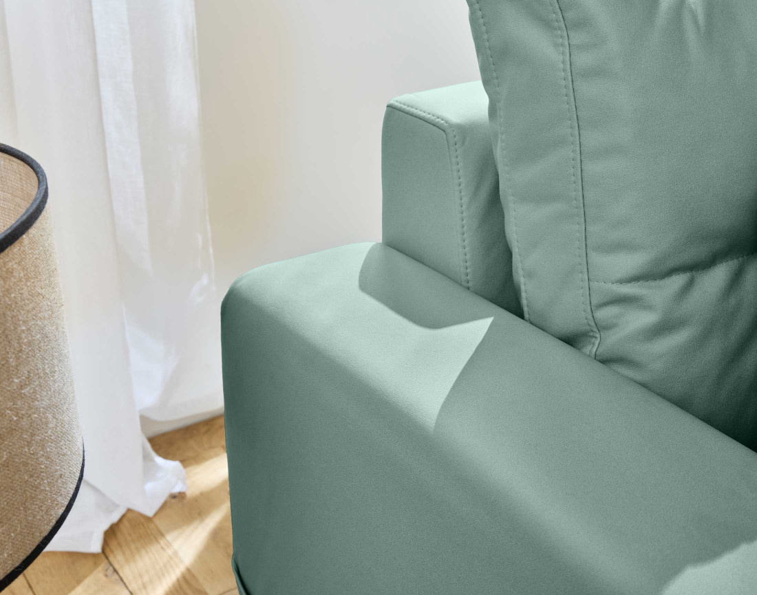 Canapé d'angle réversible 4 places convertible avec coffre en simili Astoria