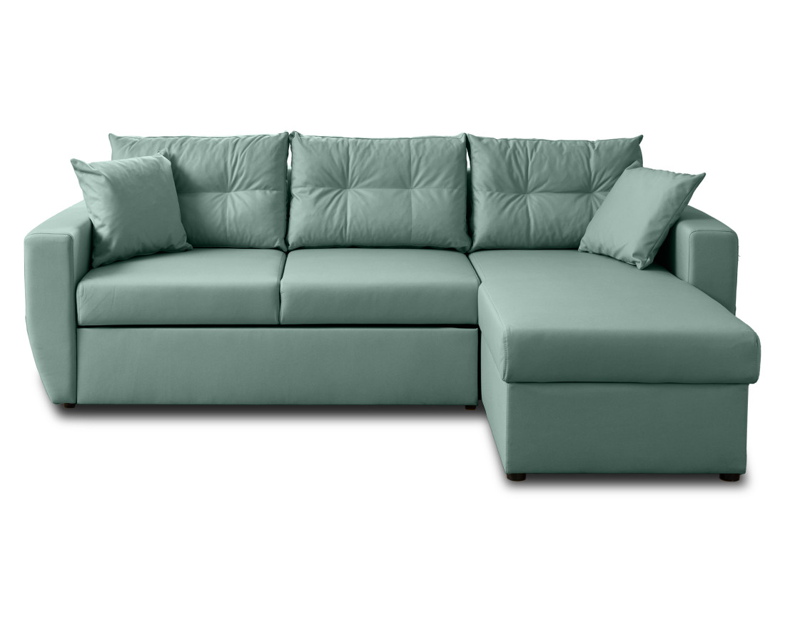 Canapé d'angle réversible 4 places convertible avec coffre en simili Astoria