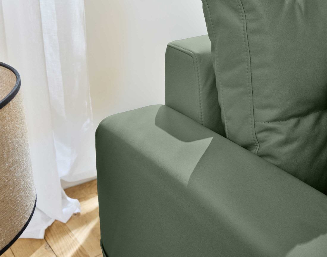 Canapé d'angle réversible 4 places convertible avec coffre en simili Astoria