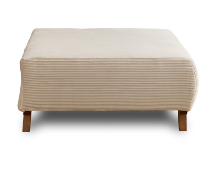 Pouf 95 cm en velours côtelé Cristal