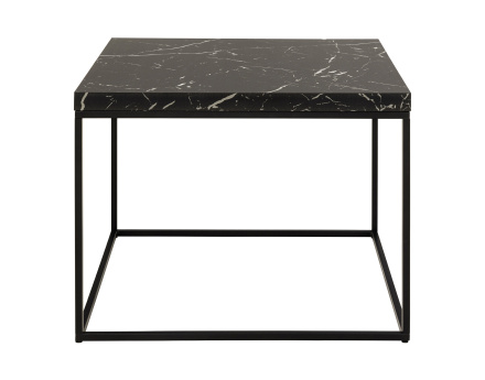 Table basse effet marbre noir 60 cm Alamosa