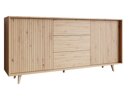 Buffet bois 3 tiroirs et 2 portes 180cm Diego