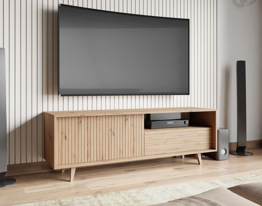 Meuble TV bois 152cm Diego