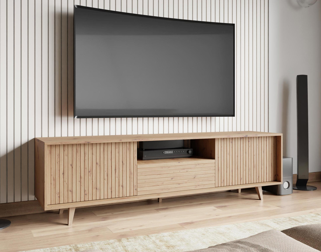 Meuble TV bois 180cm Diego