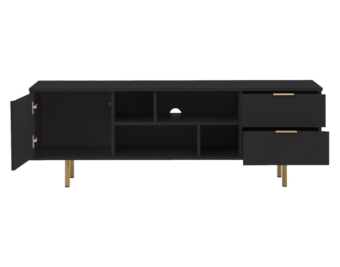 Meuble TV noir 150cm Monica