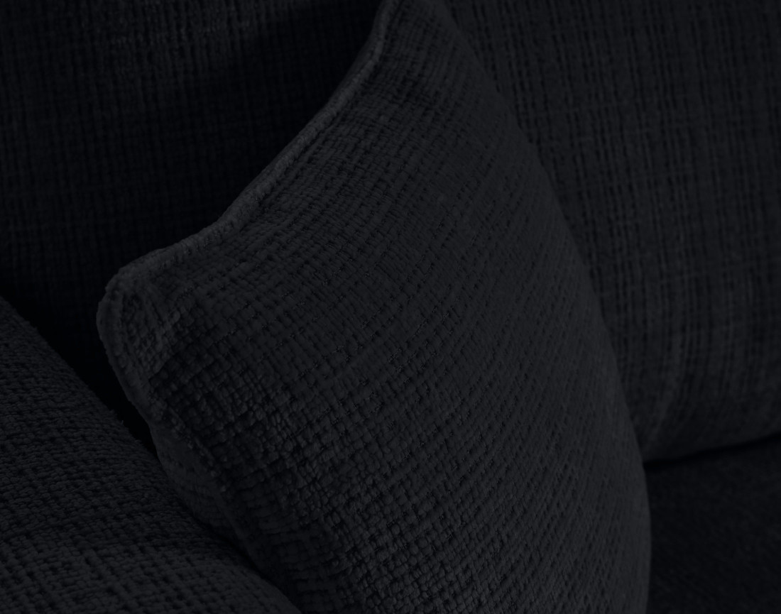 Canapé d'angle réversible 4 places convertible avec coffre en velours texturé Miro