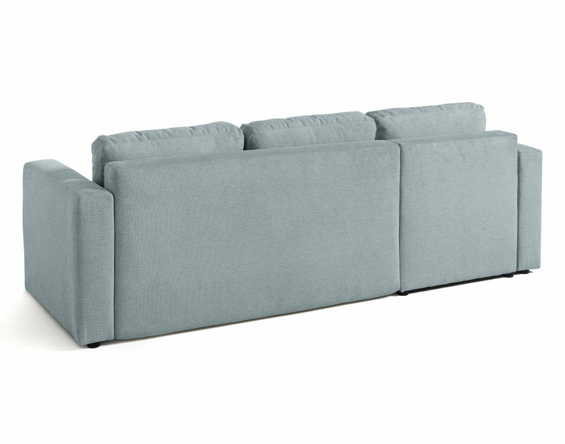 Canapé d'angle réversible 4 places convertible avec coffre en tissu texturé Canopy