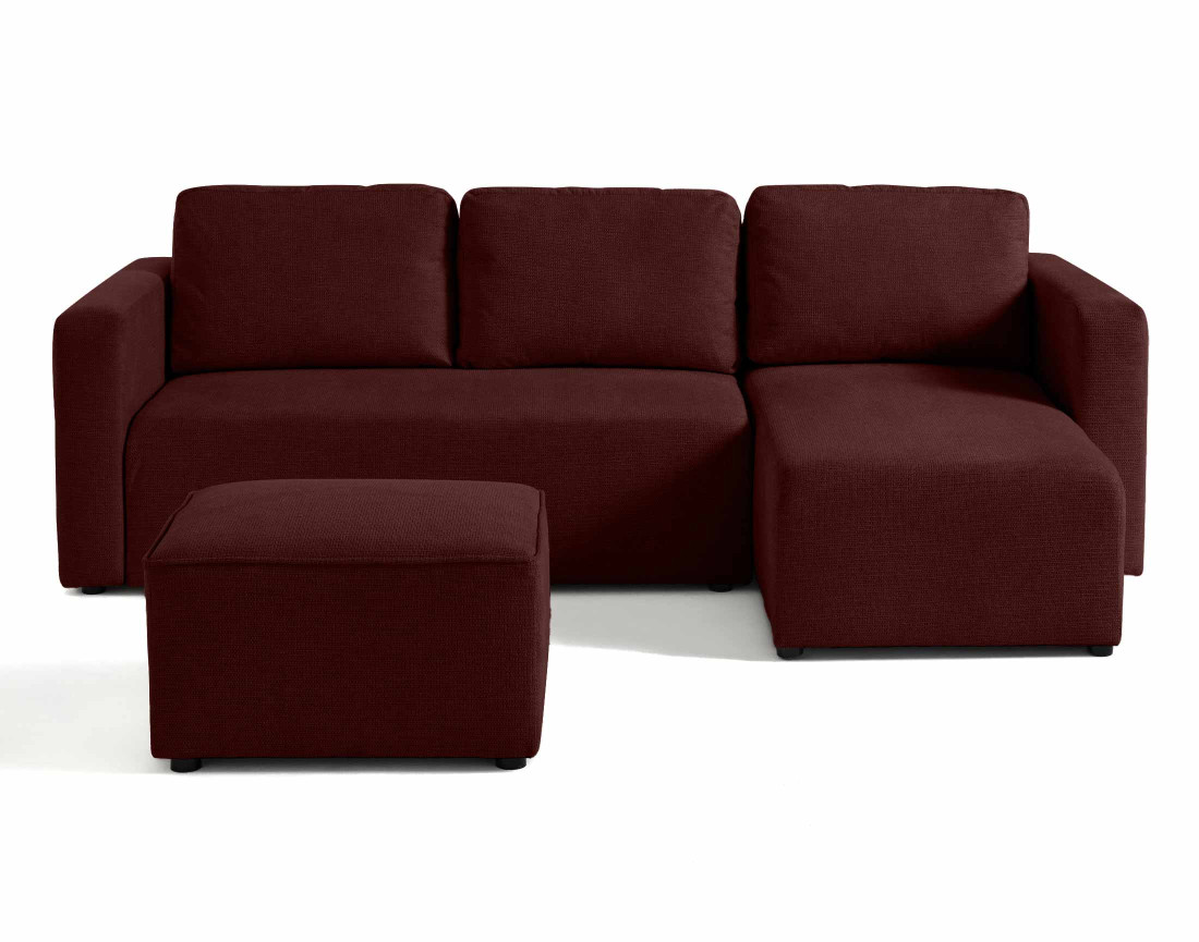 Pouf en tissu texturé Canopy