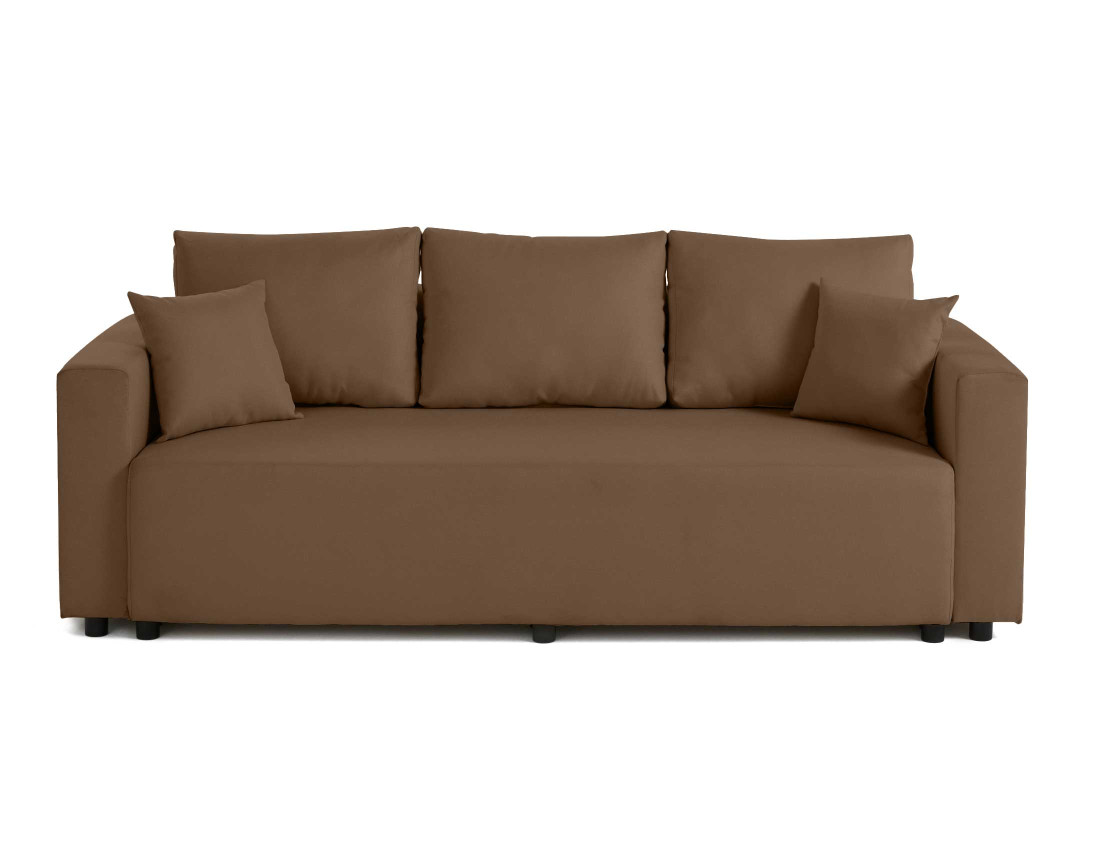Canapé 3 places convertible avec coffre en tissu Regala