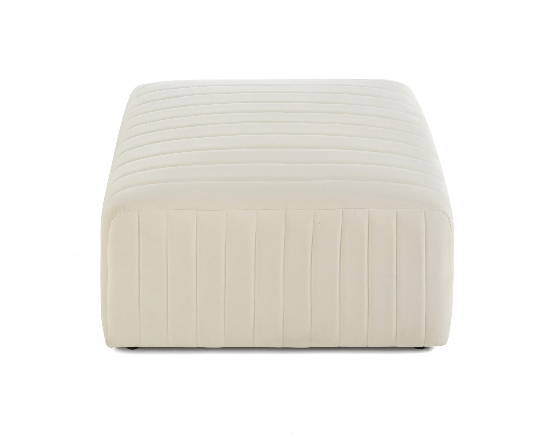Pouf modulable en velours Nova