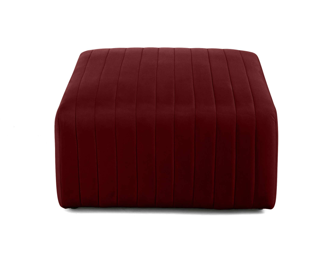 Pouf modulable en velours Nova