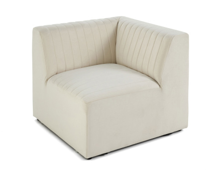 Module d'assise d'angle réversible en velours Nova