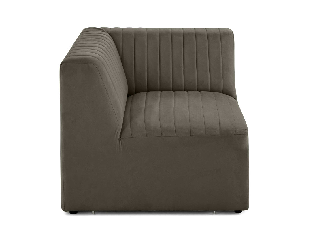 Module d'assise d'angle réversible en velours Nova