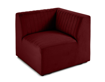 Module d'assise d'angle réversible en velours Nova