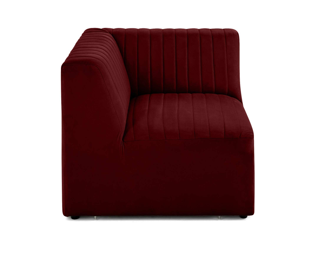 Module d'assise d'angle réversible en velours Nova