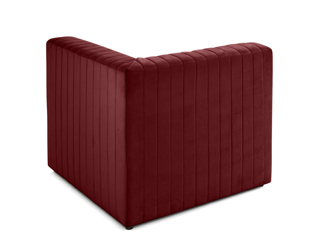 Module d'assise d'angle réversible en velours Nova