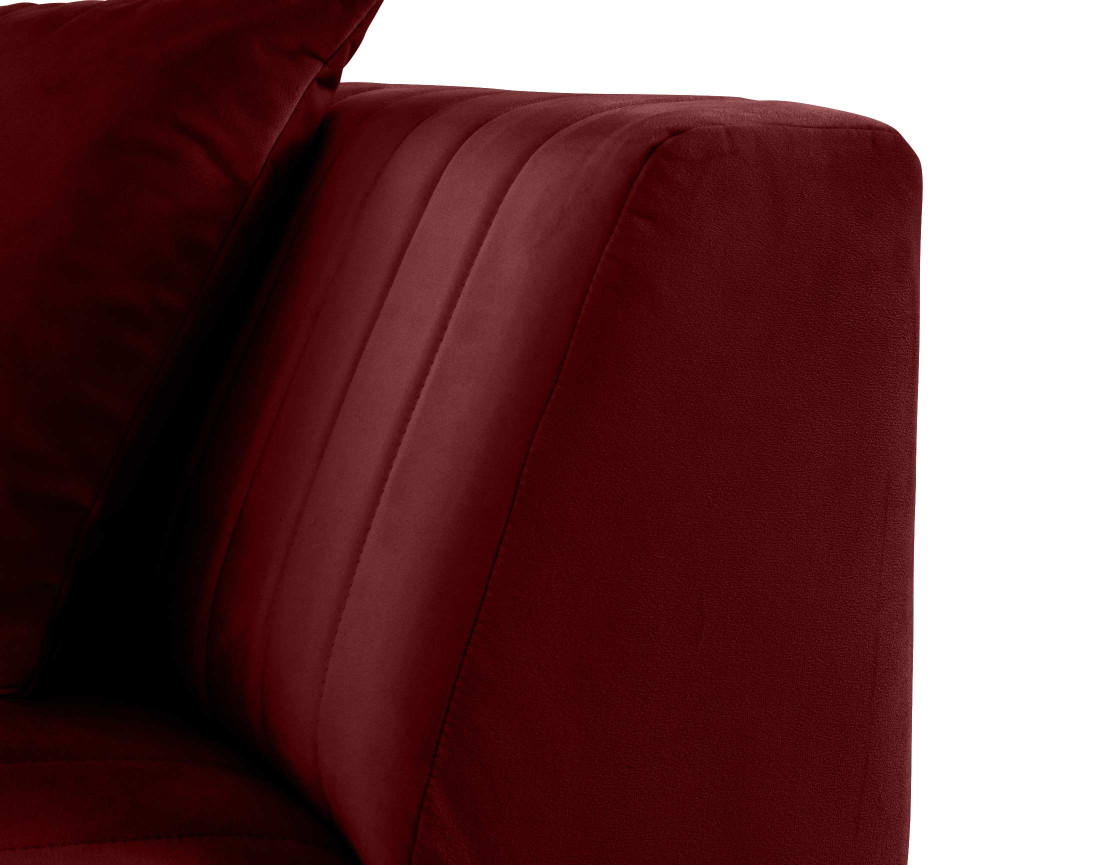 Module d'assise d'angle réversible en velours Nova