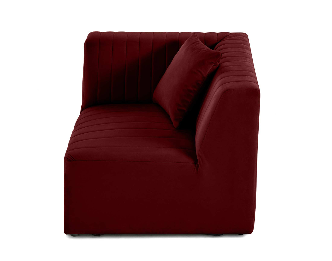 Module d'assise d'angle réversible en velours Nova