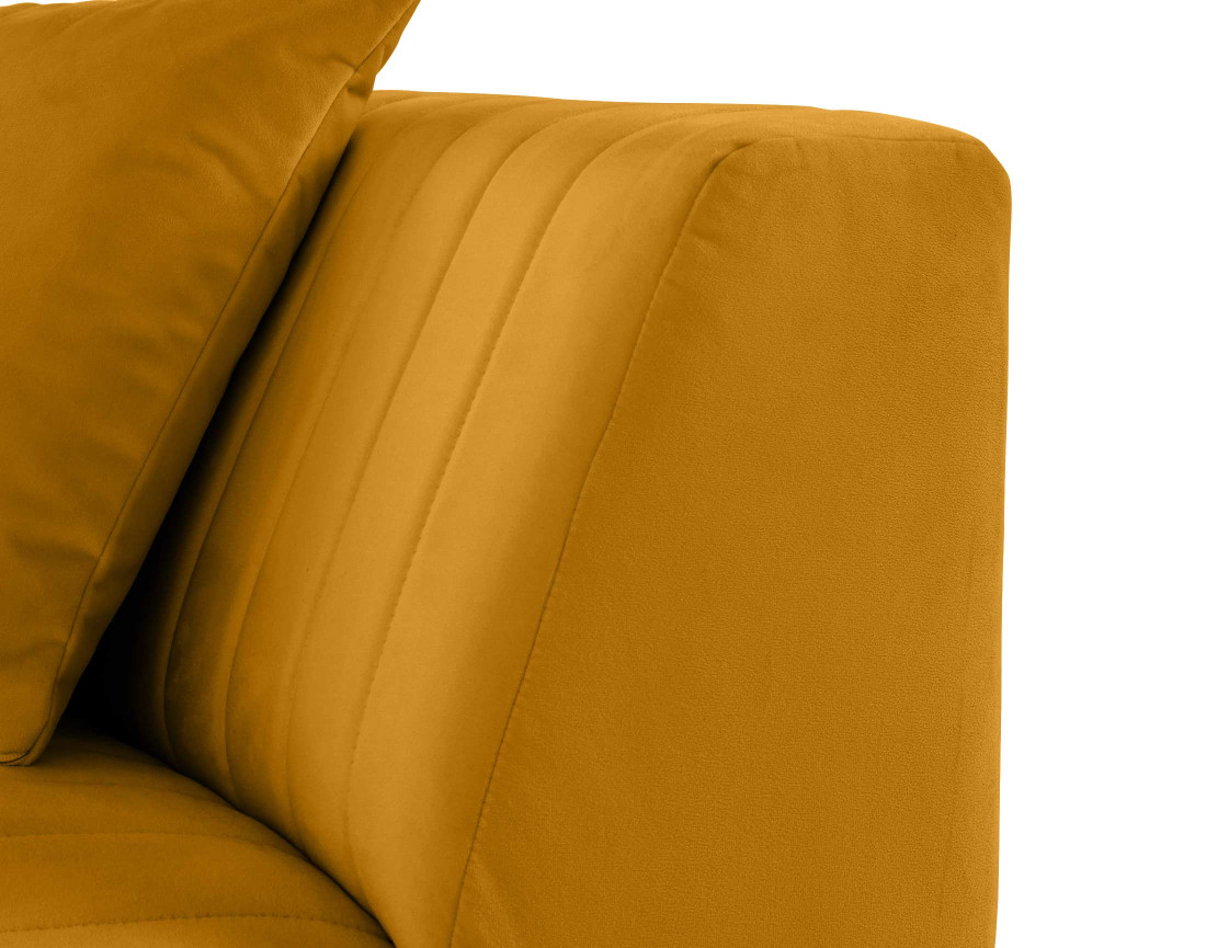 Module d'assise d'angle réversible en velours Nova