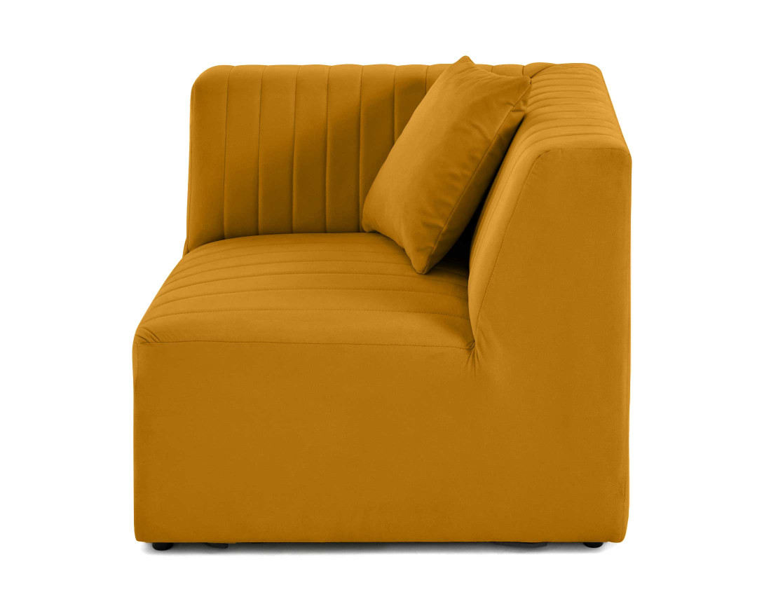 Module d'assise d'angle réversible en velours Nova