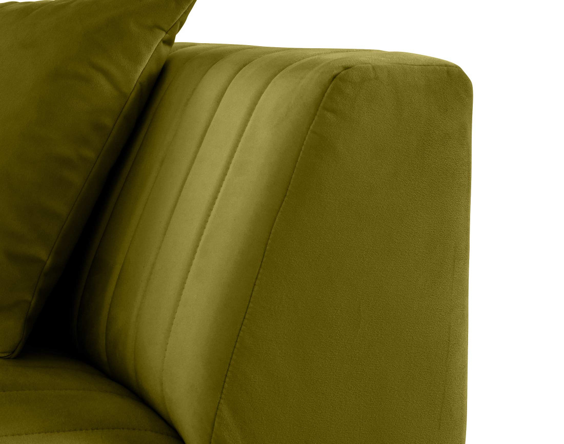 Module d'assise d'angle réversible en velours Nova