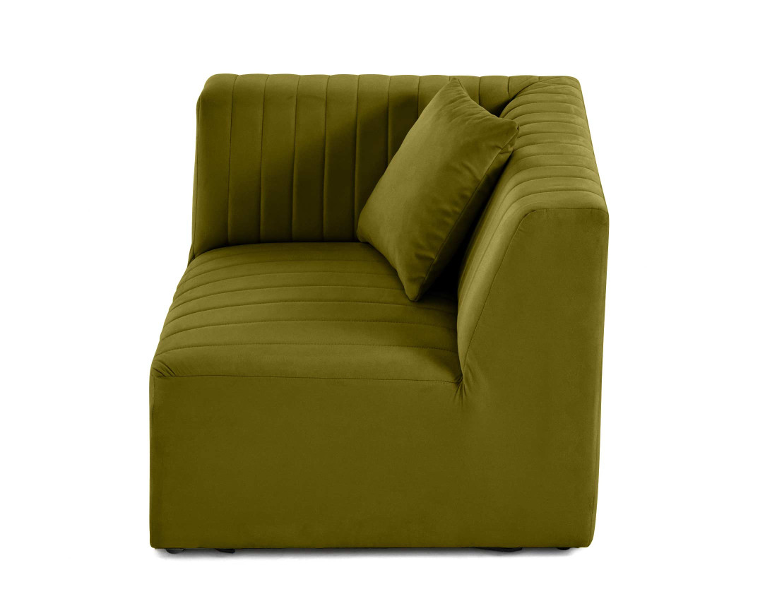 Module d'assise d'angle réversible en velours Nova