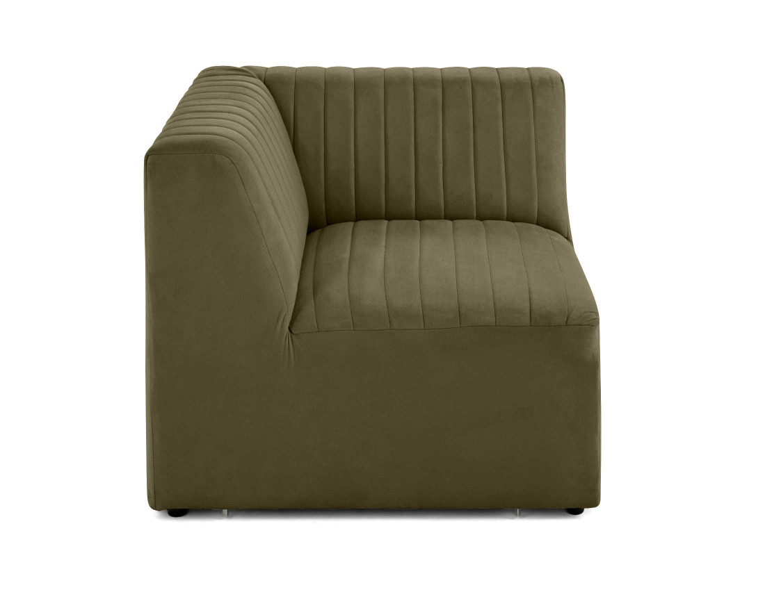 Module d'assise d'angle réversible en velours Nova