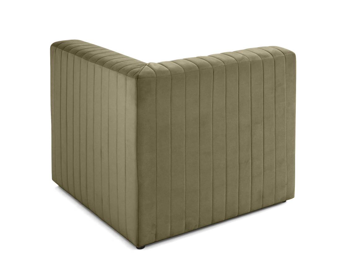 Module d'assise d'angle réversible en velours Nova