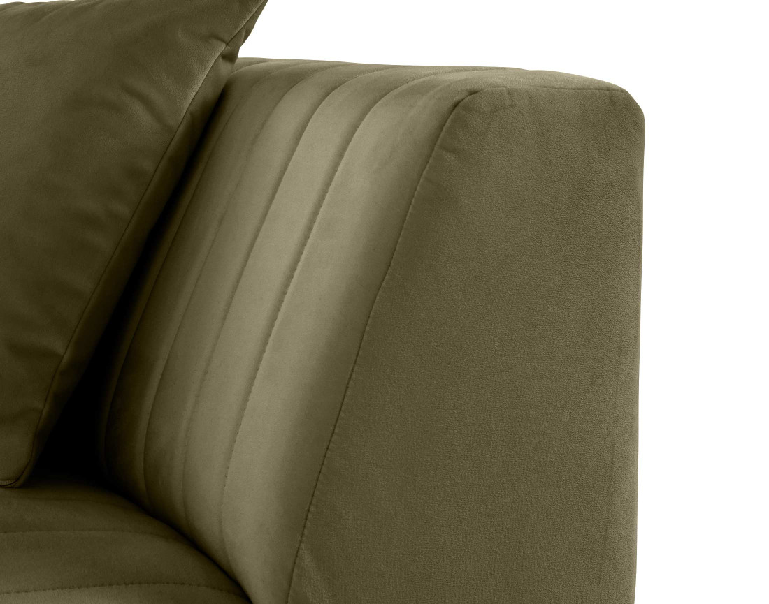 Module d'assise d'angle réversible en velours Nova