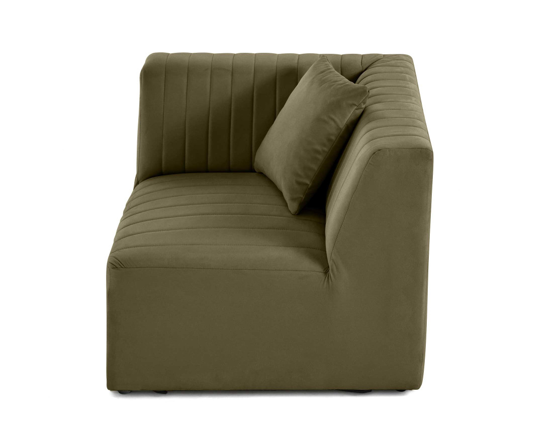 Module d'assise d'angle réversible en velours Nova