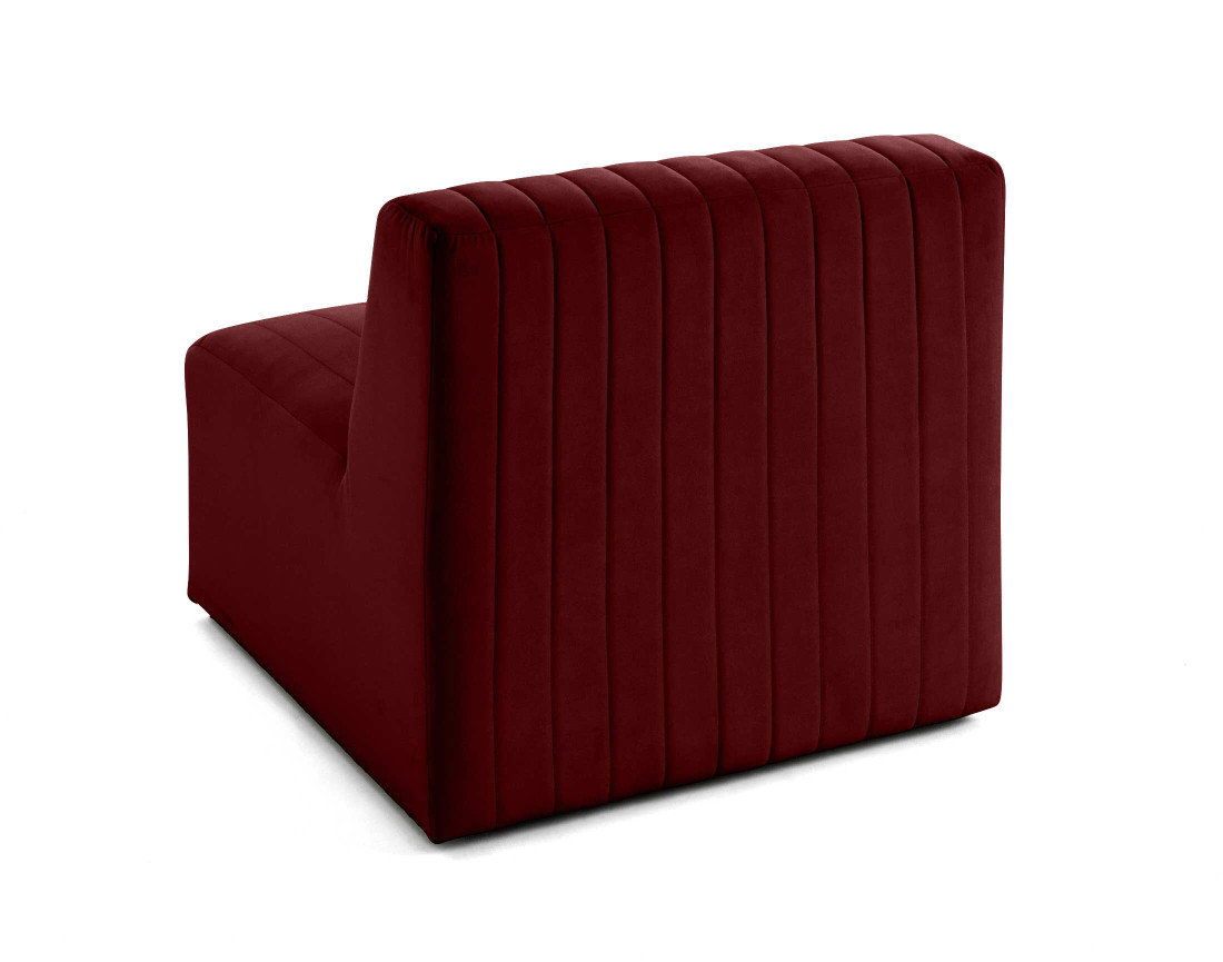 Module d'assise sans accoudoirs en velours Nova