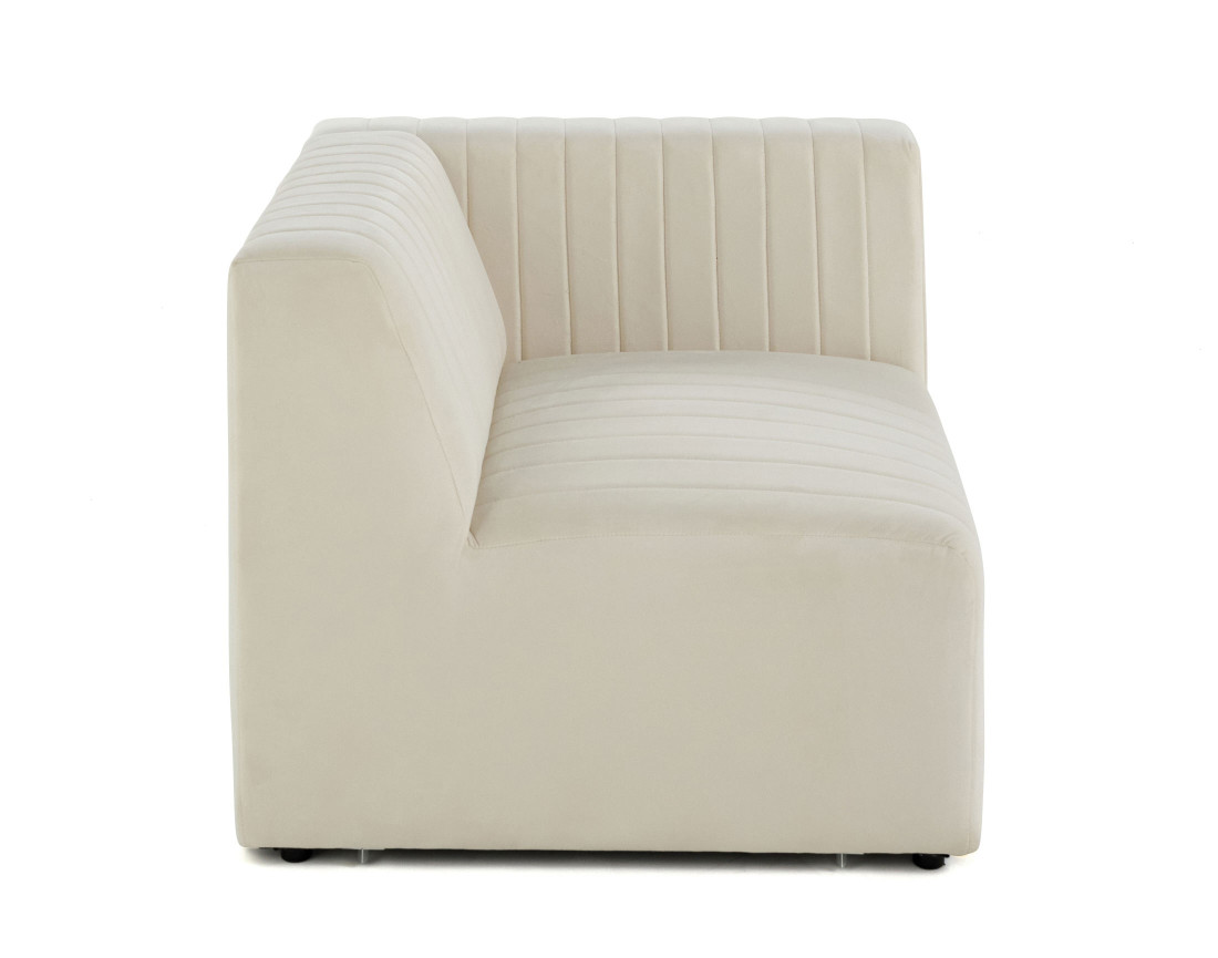 Module d'assise droit en velours Nova
