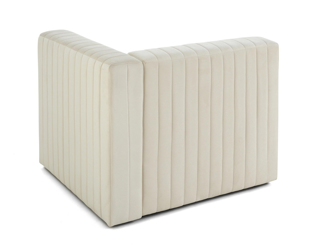 Module d'assise droit en velours Nova