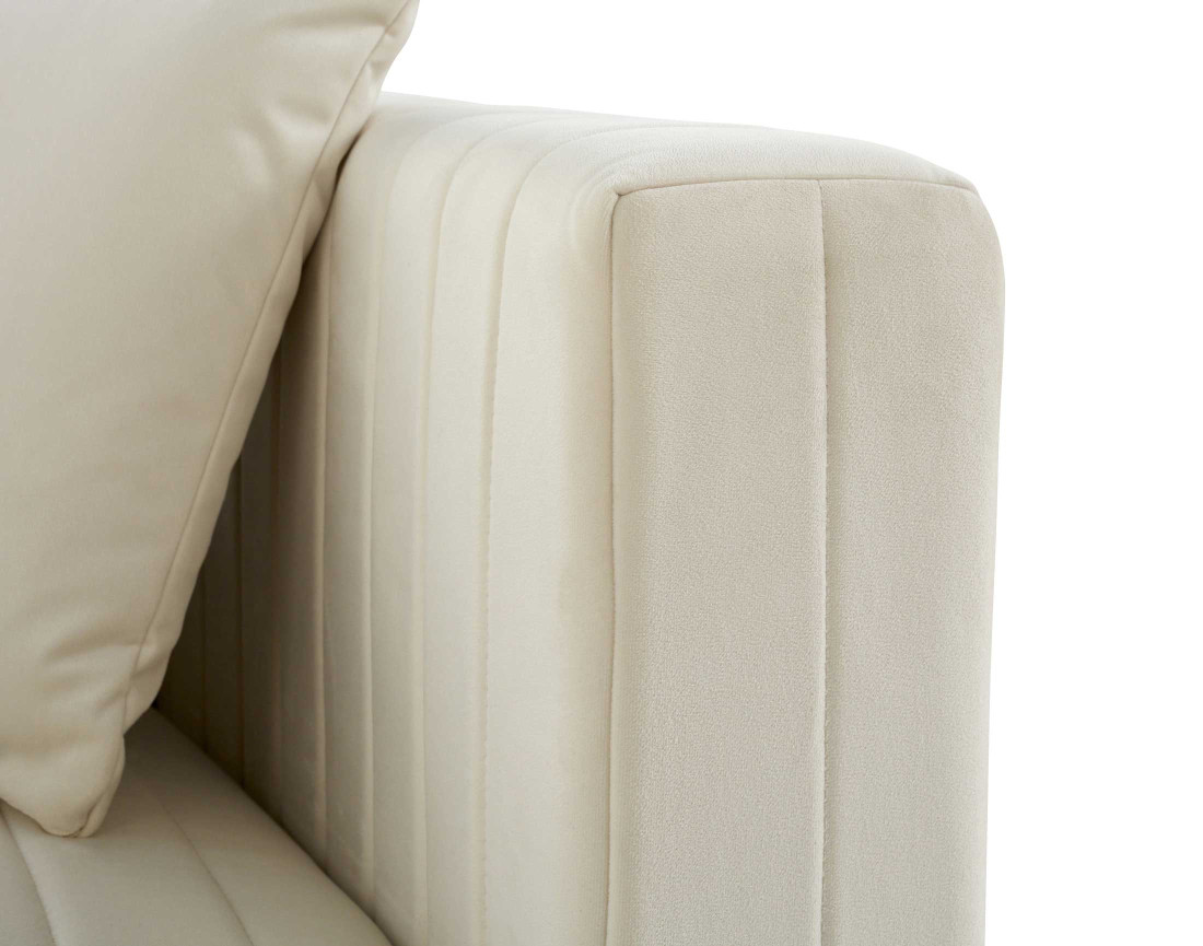 Module d'assise droit en velours Nova