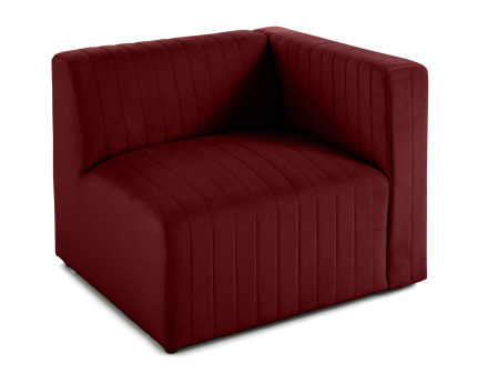 Module d'assise droit en velours Nova