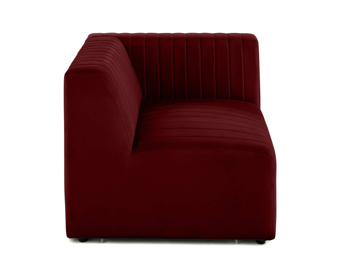 Module d'assise droit en velours Nova